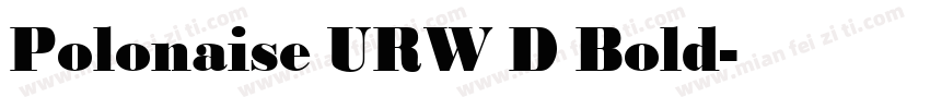 Polonaise URW D Bold字体转换
